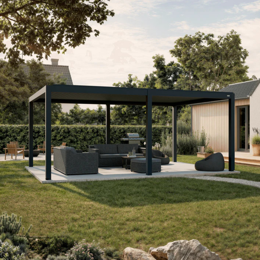 Pergola Mezzo, Louvered Roof, Electric and Remote Controlled