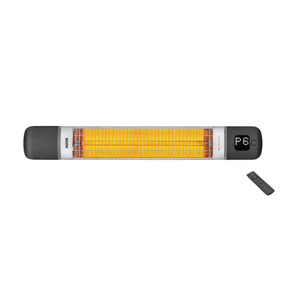 Black 2500 W infrared patio heater with digital display