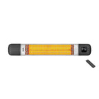 Black 2500 W infrared patio heater with digital display